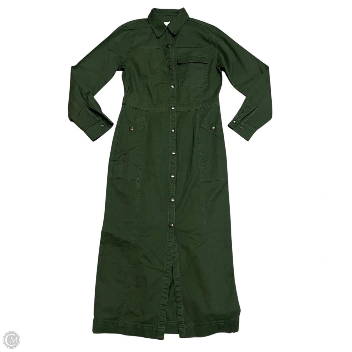 Dress Casual Maxi By Loft In Green Denim, Size: S