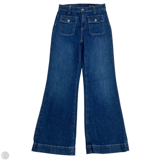 Jeans Flared By Adriano Goldschmied In Blue Denim, Size: 2