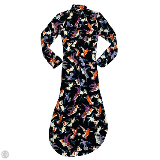 Dress Casual Midi By Maeve In Black & Purple, Size: S