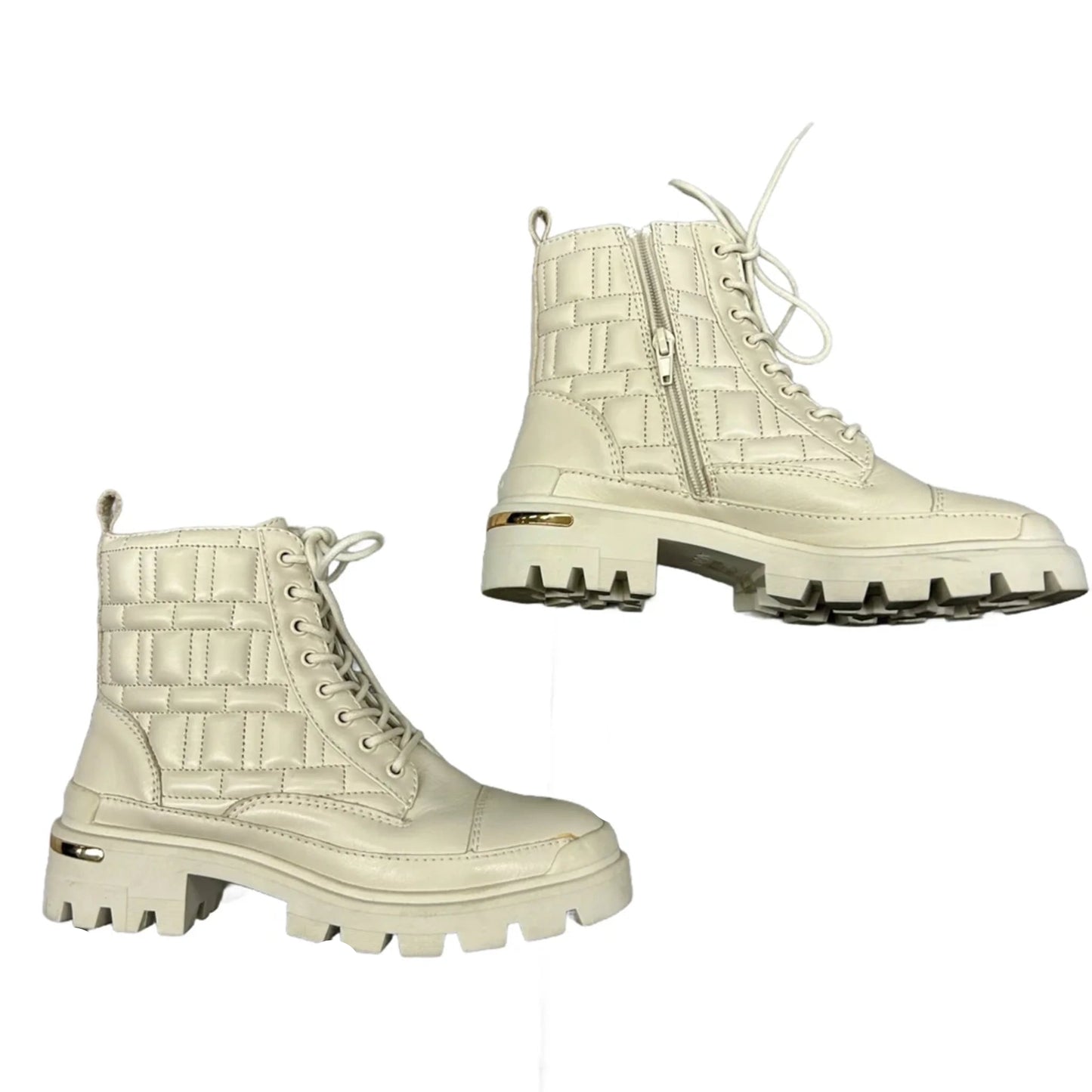 Boots Combat By Aldo In Cream, Size: 7.5