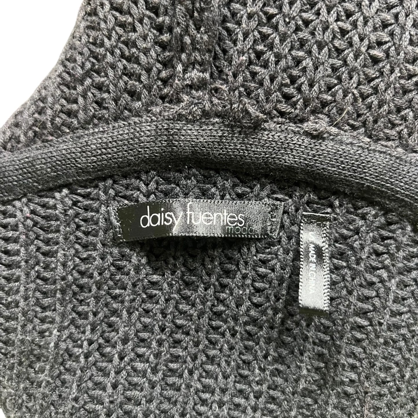 Sweater Cardigan By Daisy Fuentes In Black, Size: S