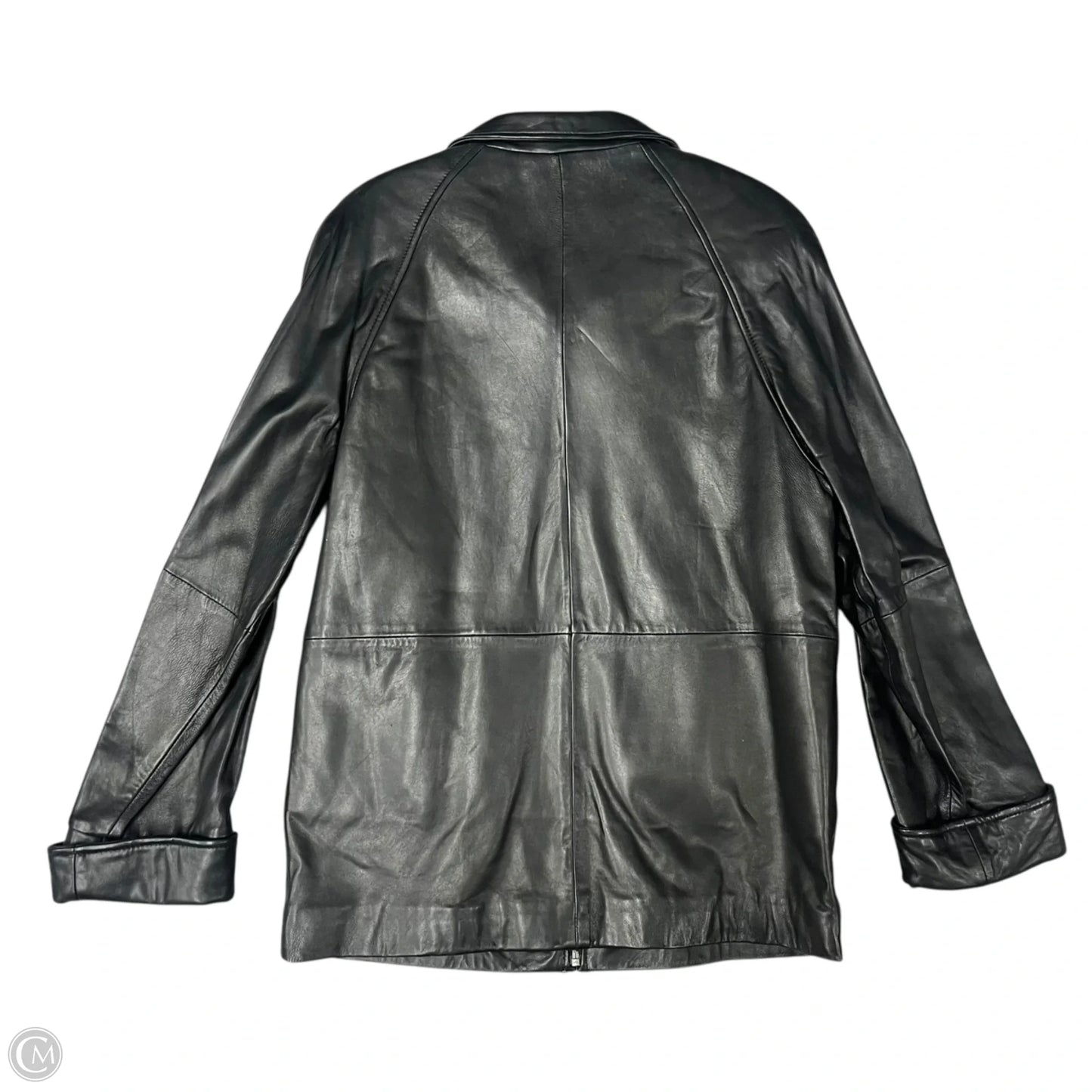 Jacket Leather By Tibor Leathers In Black, Size: S