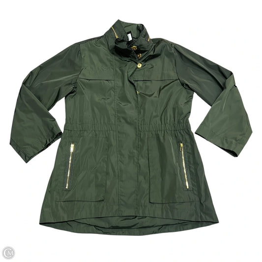 Coat Raincoat By Tally Ho In Green, Size: M