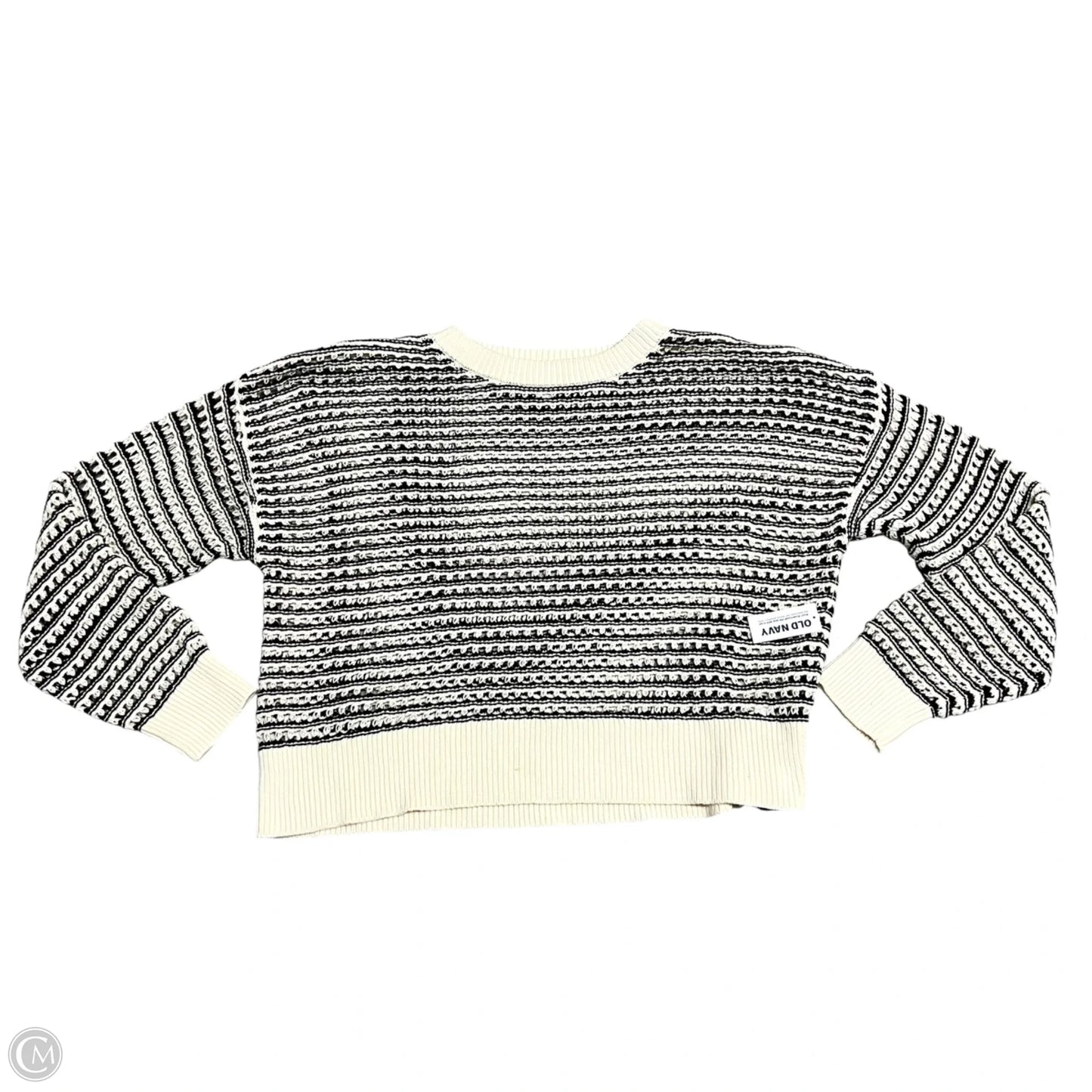 Sweater By Old Navy In Black & Cream, Size: M
