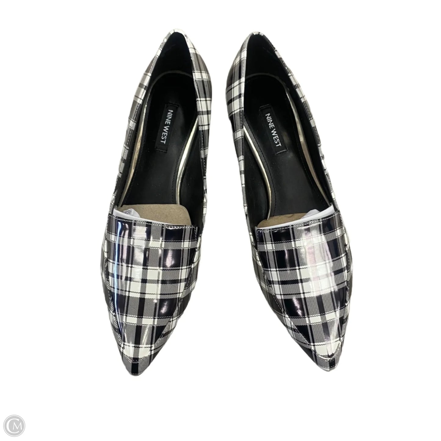 Shoes Flats By Nine West In Plaid Pattern, Size: 8.5