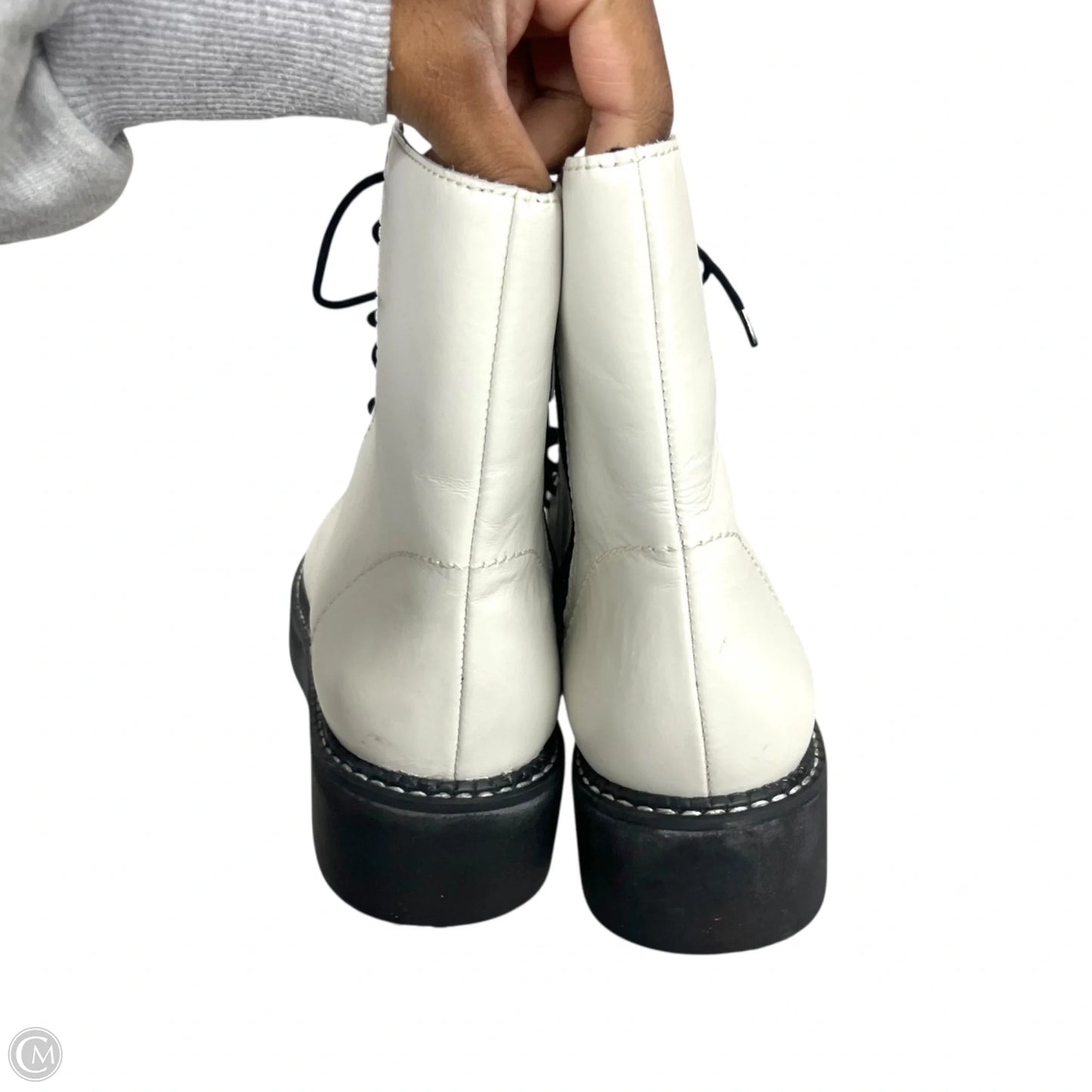 Boots Combat By Schutz In Cream, Size: 6