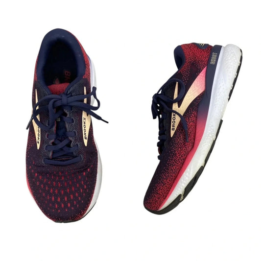 Shoes Sneakers By Brooks In Blue & Red, Size: 7.5