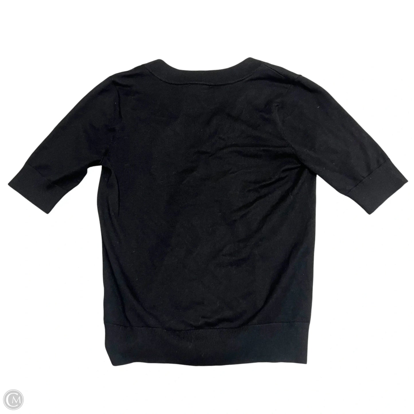 Sweater Short Sleeve By Dkny In Black, Size: M