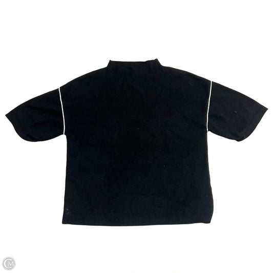 Sweater Short Sleeve By Industry In Black, Size: M