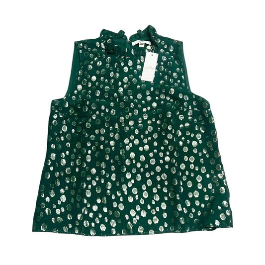 Top Sleeveless Designer By Lilly Pulitzer In Gold & Green, Size: L