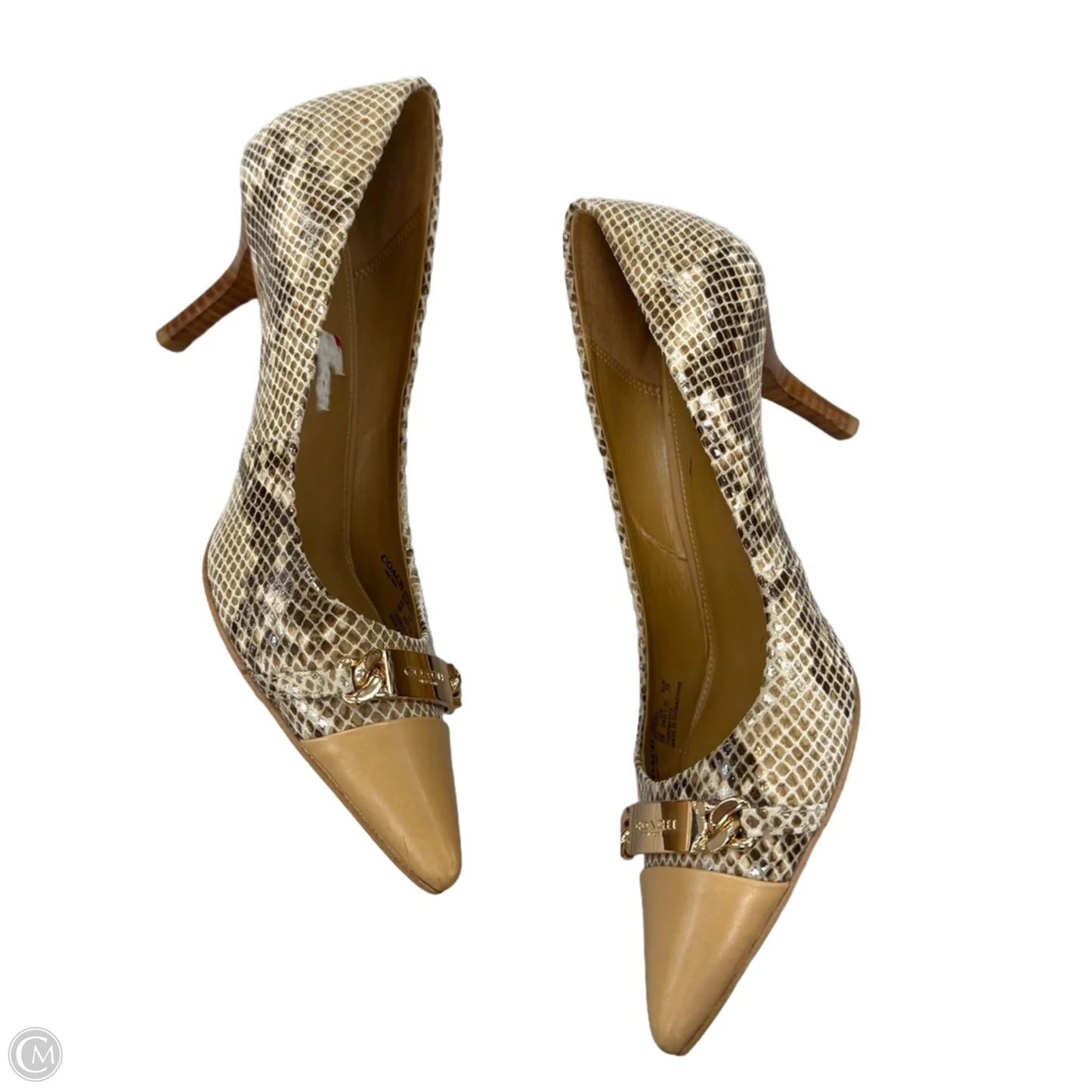 Shoes Designer By Coach In Tan, Size: 9