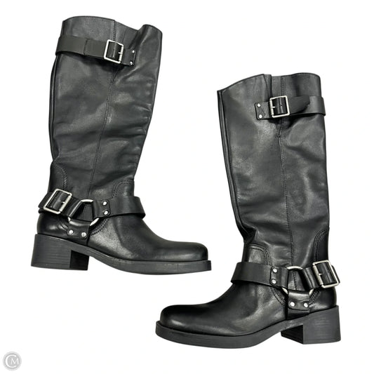 Boots Knee Heels By Arezzo In Black, Size: 7
