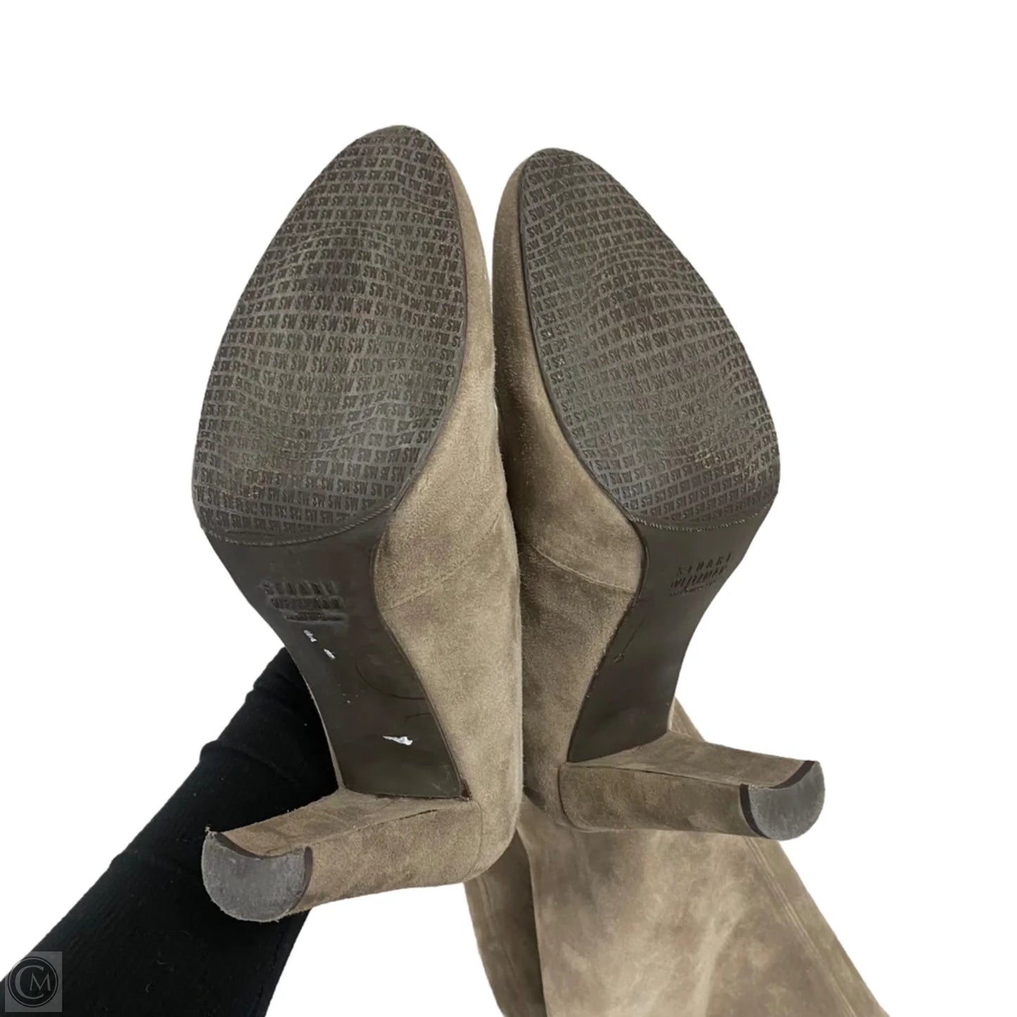Boots Designer By Stuart Weitzman In Taupe, Size: 7