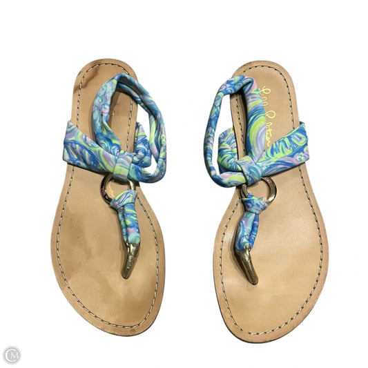 Sandals Designer By Lilly Pulitzer In Blue, Size: 6