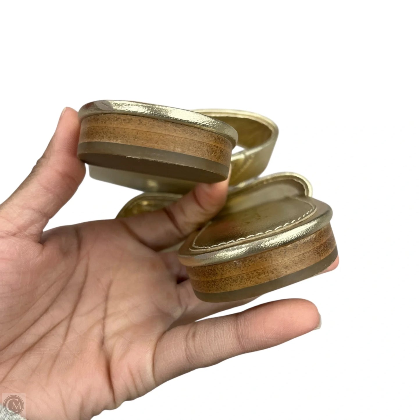 Sandals Designer By Lilly Pulitzer In Gold, Size: 6