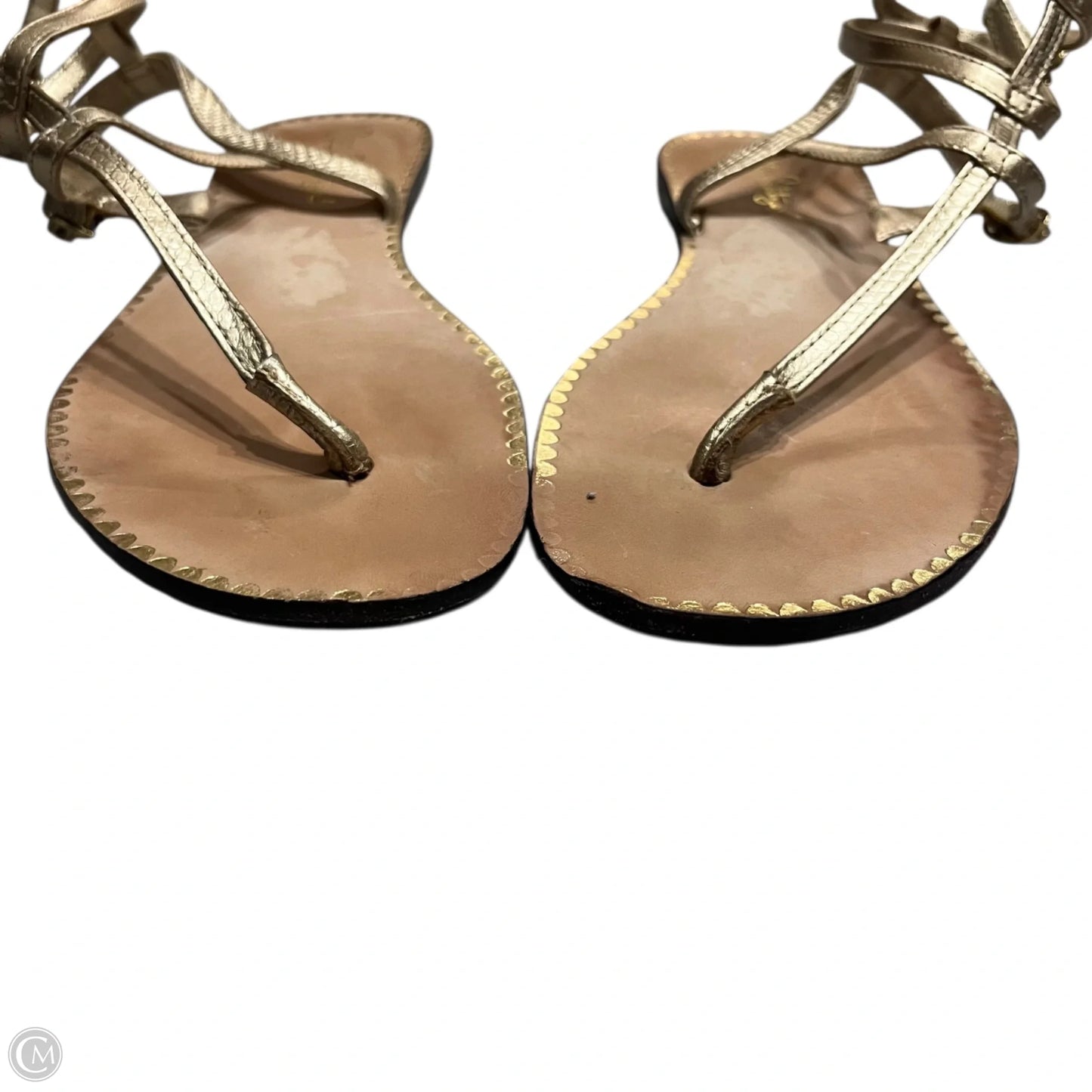 Sandals Designer By Lilly Pulitzer In Gold, Size: 6