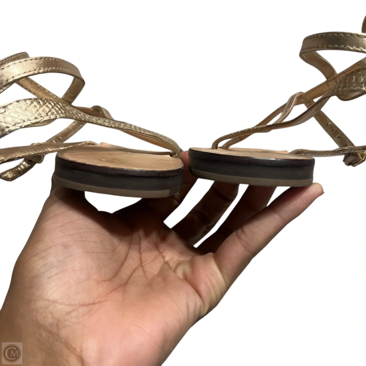 Sandals Designer By Lilly Pulitzer In Gold, Size: 6