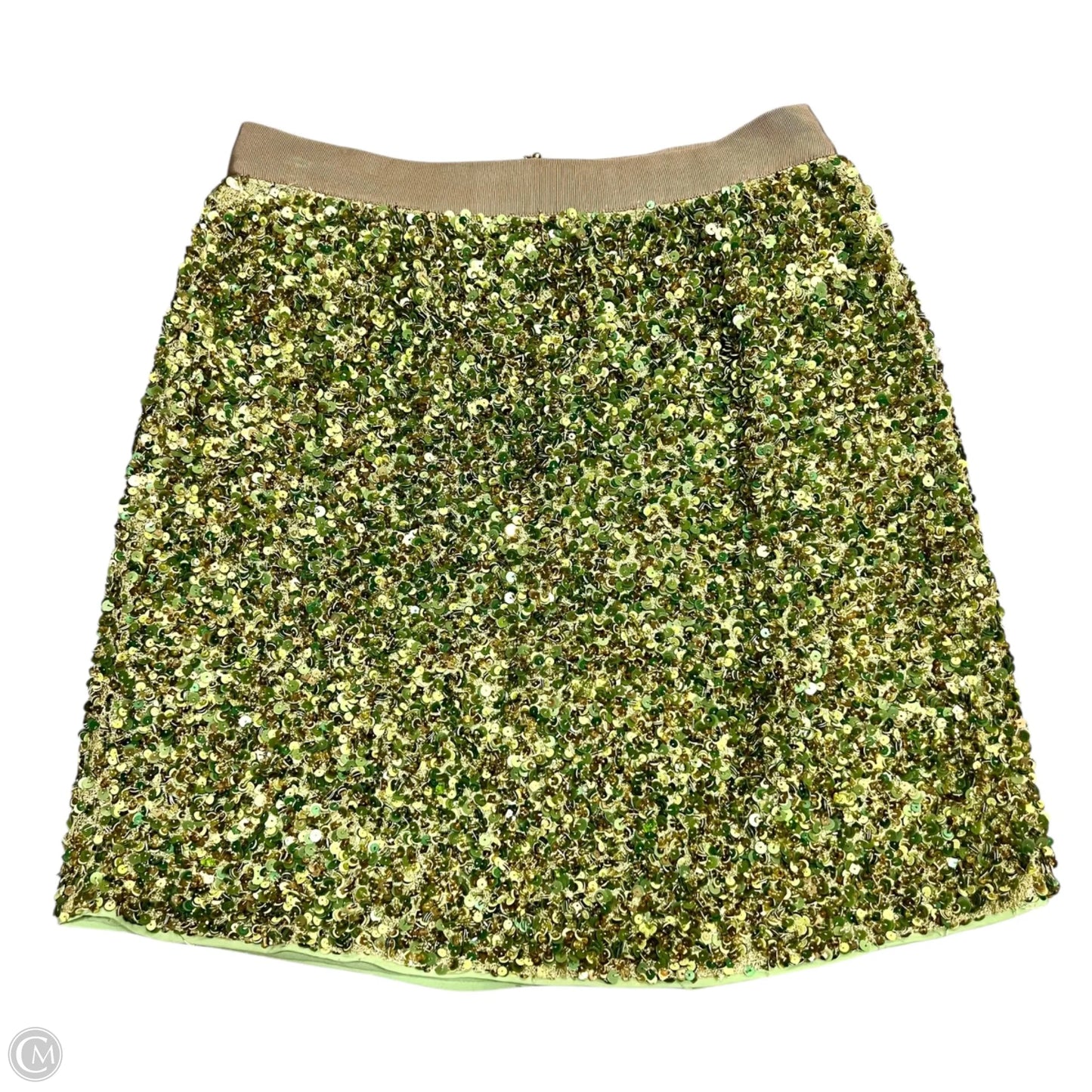 Skirt Designer By Kate Spade In Gold & Green, Size: 6