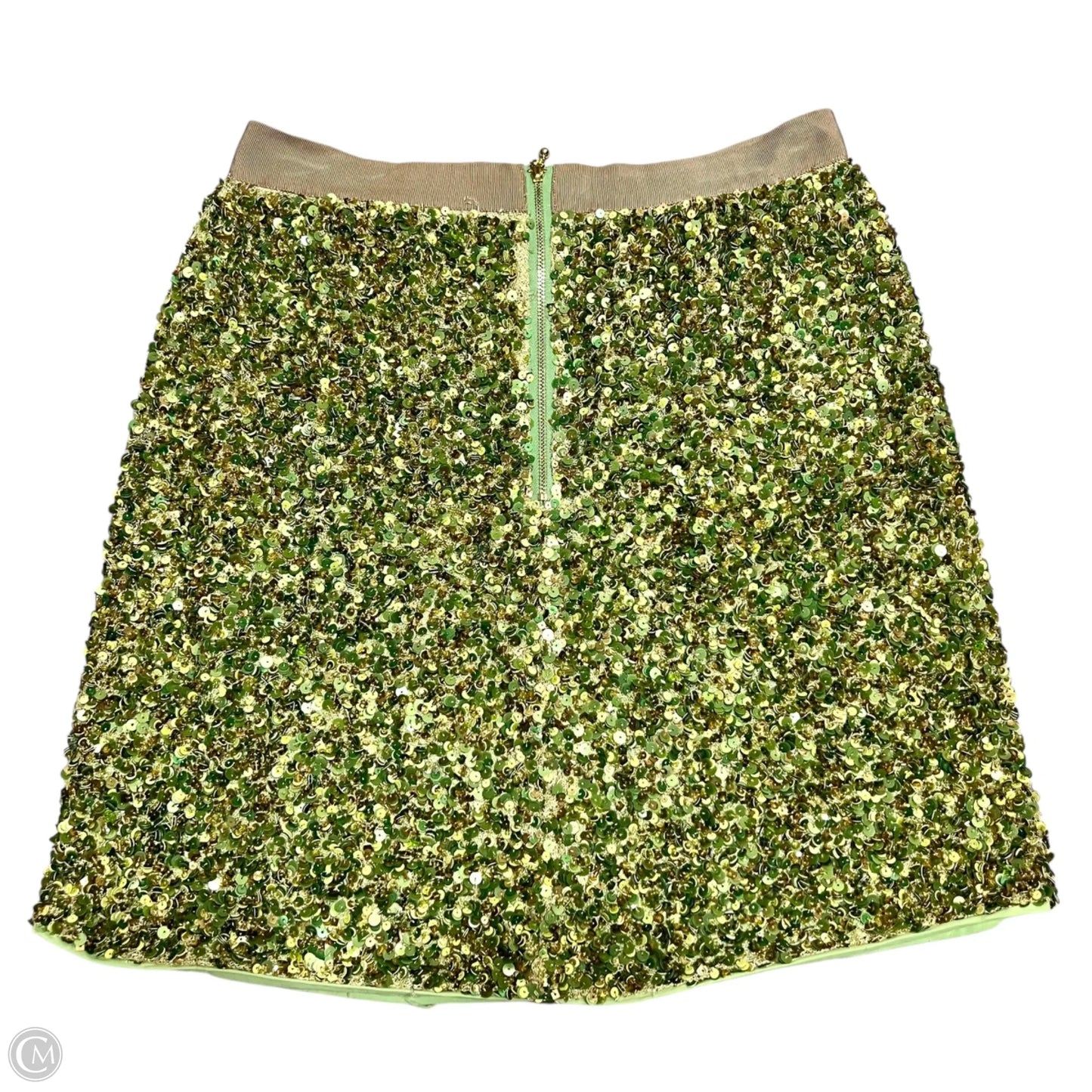 Skirt Designer By Kate Spade In Gold & Green, Size: 6