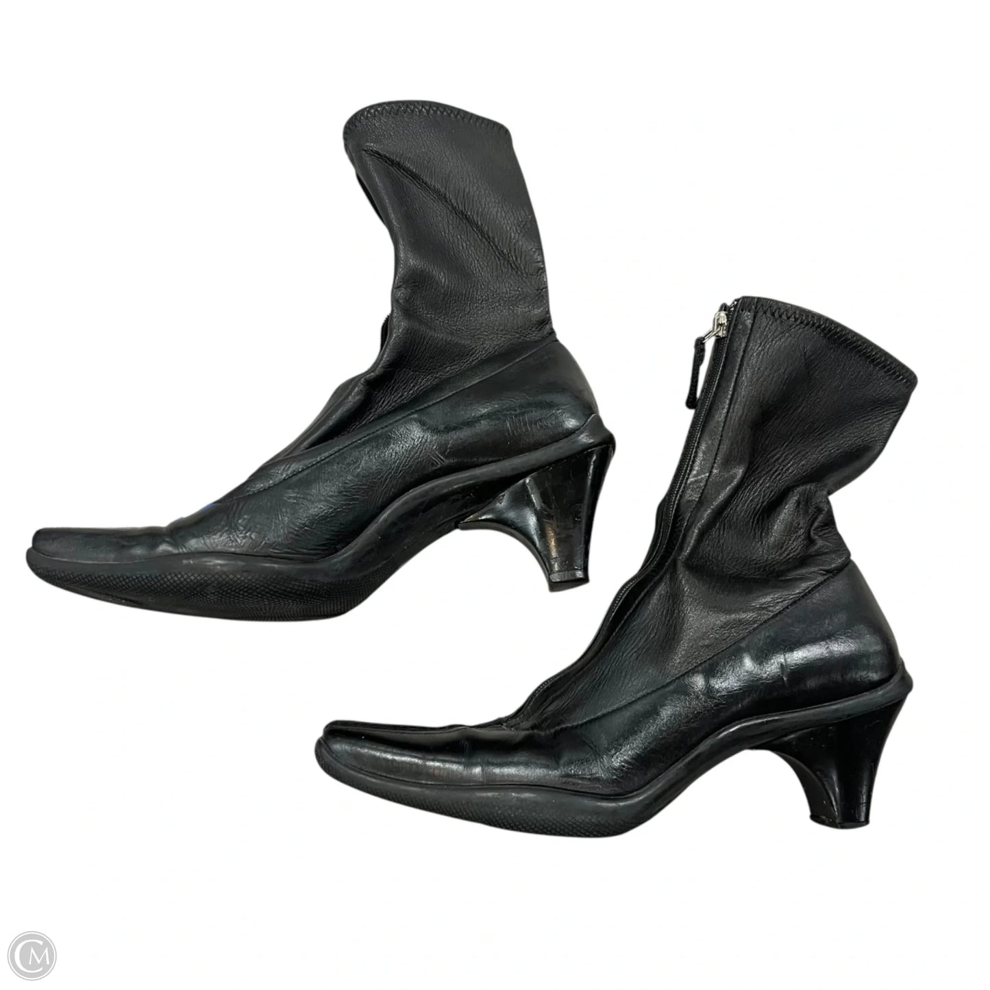 Boots Luxury Designer By Prada In Black, Size: 8