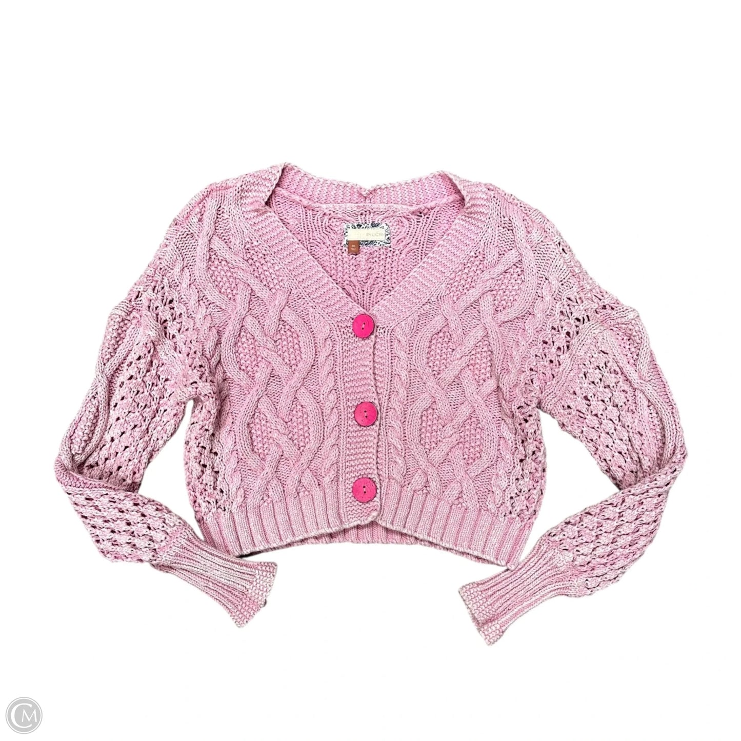 Sweater Cardigan By Pilcro In Pink, Size: Xs