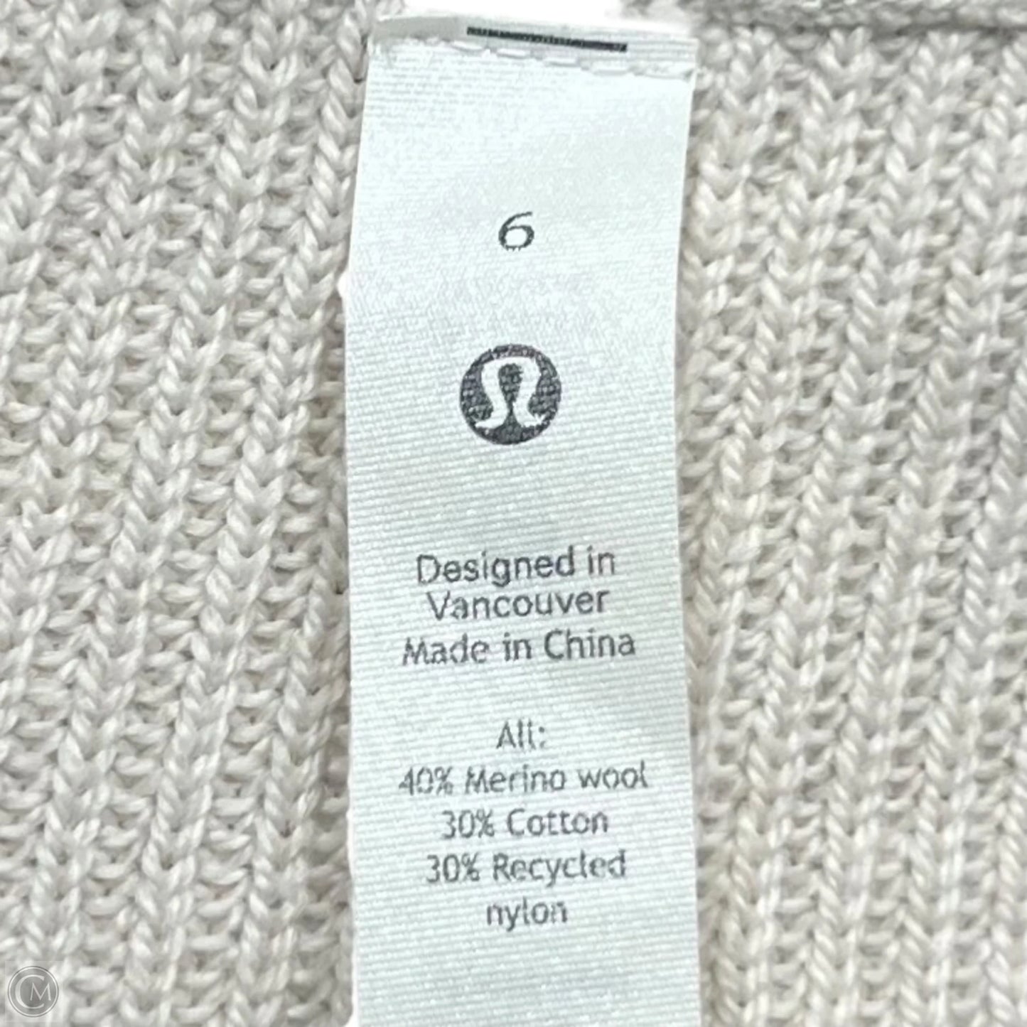 Sweater By Lululemon In Tan, Size: S