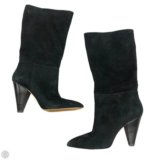 Boots Knee Heels By Something Navy In Black, Size: 9