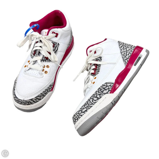 Shoes Luxury Designer By Jordan In Red & White, Size: 8