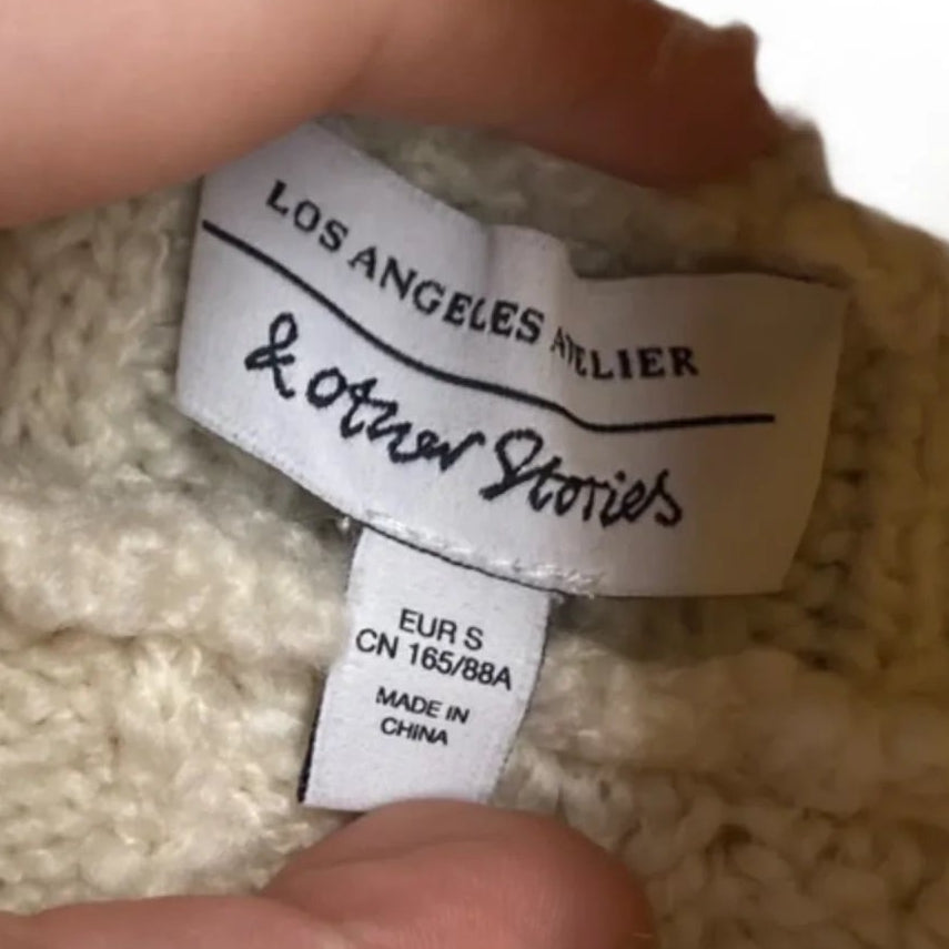 Sweater By Los Angeles Atelier In Cream, Size: S