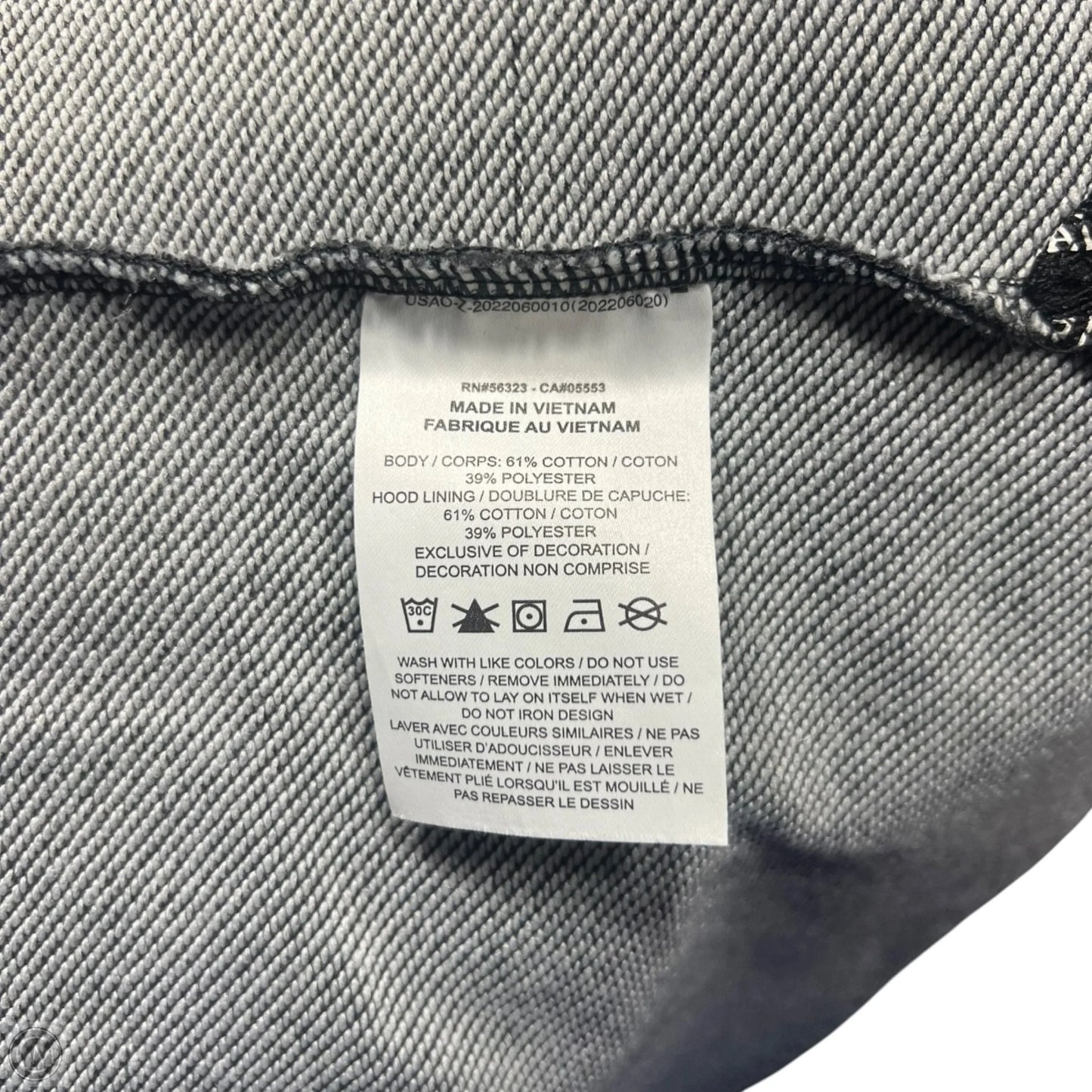 Athletic Sweatshirt Hoodie By Nike In Grey, Size: L