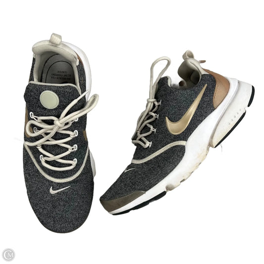 Shoes Athletic By Nike In Gold & Grey, Size: 9.5
