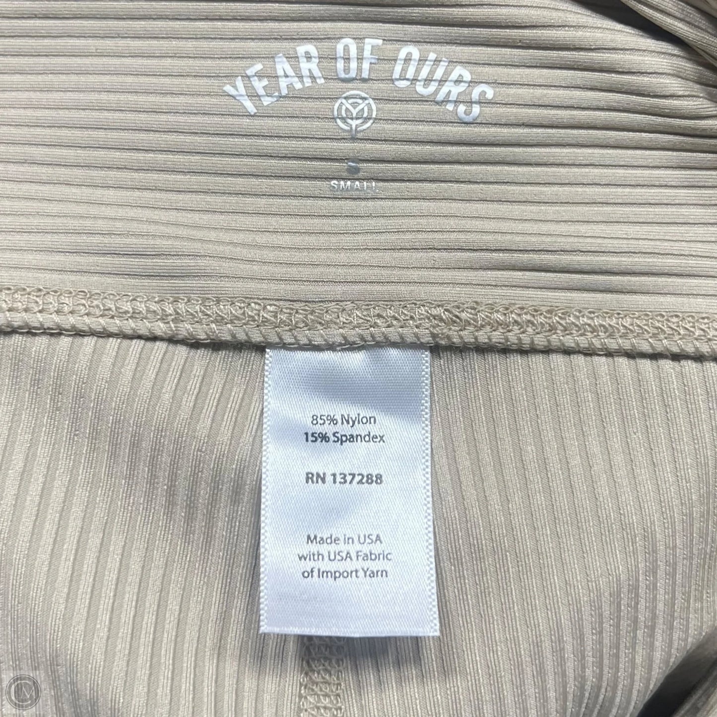 Athletic Leggings By Year Of Ours In Cream, Size: 4