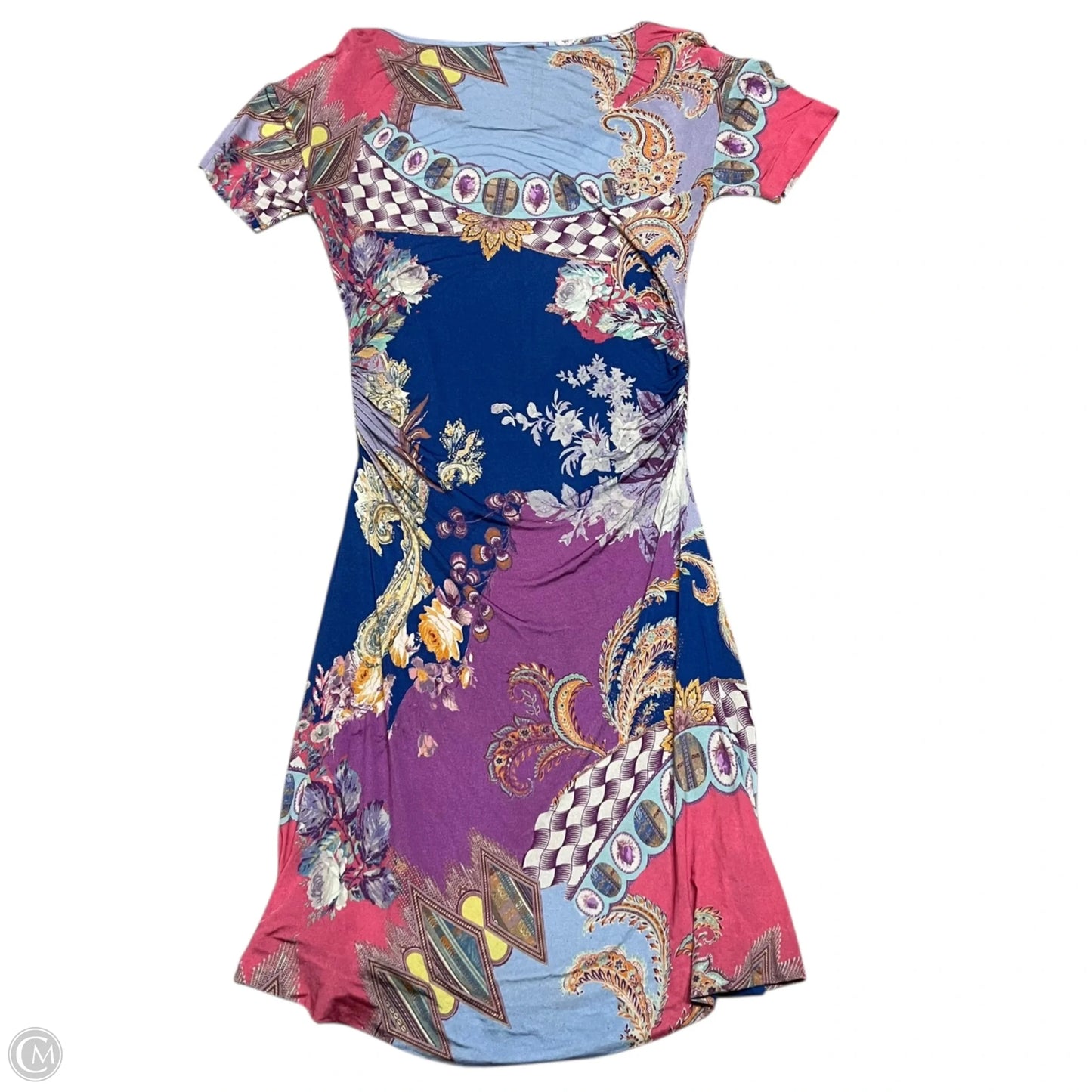 Dress Casual Midi By Etro In Blue & Pink, Size: S
