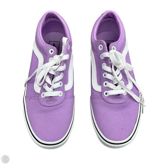 Shoes Sneakers By Vans In Purple & White, Size: 9