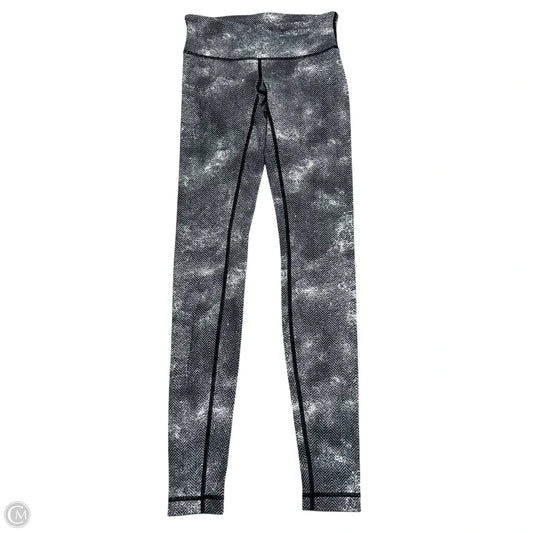 Athletic Leggings By Lululemon In Black & White, Size: 4