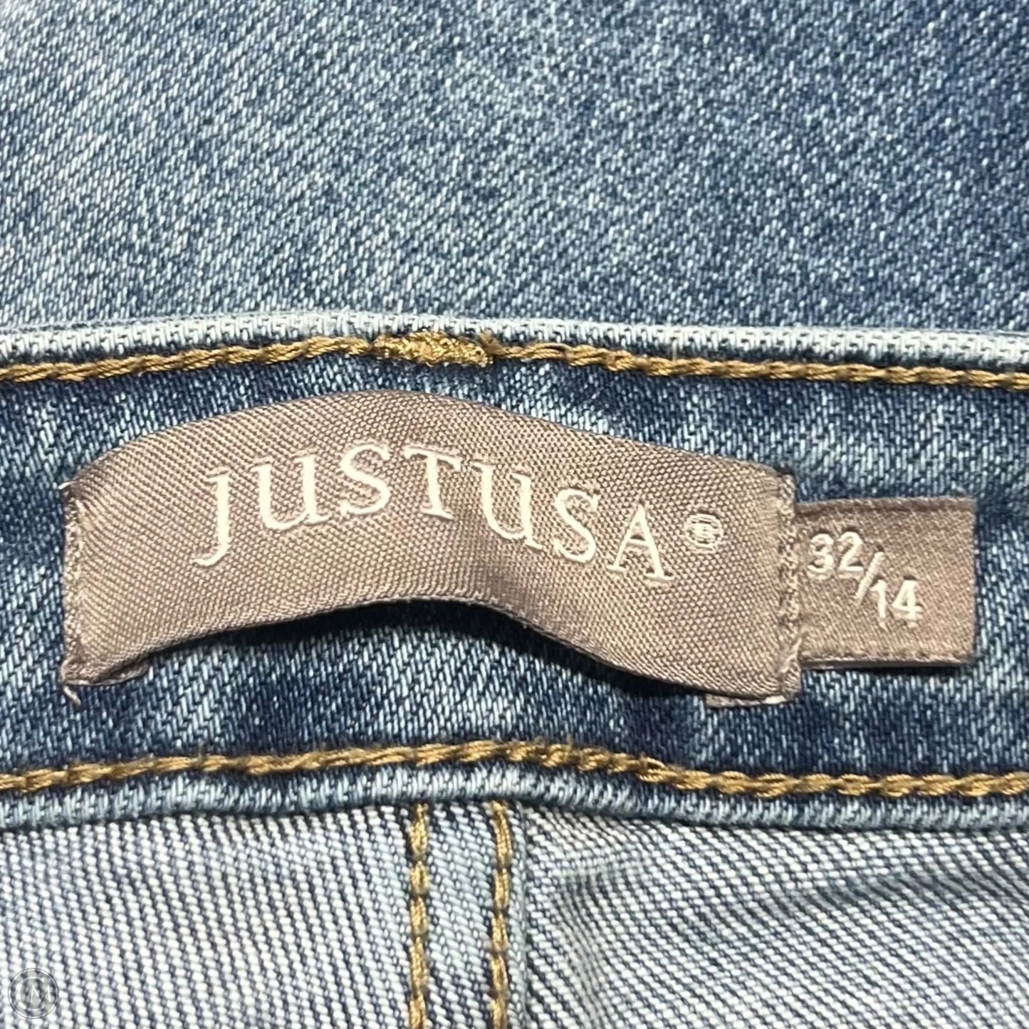 Jeans Straight By Just Usa In Blue Denim, Size: 14