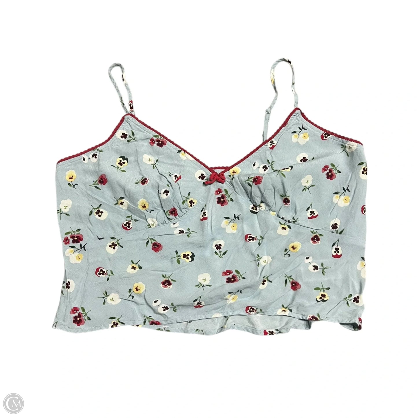 Top Sleeveless By Gap In Blue & Red, Size: L