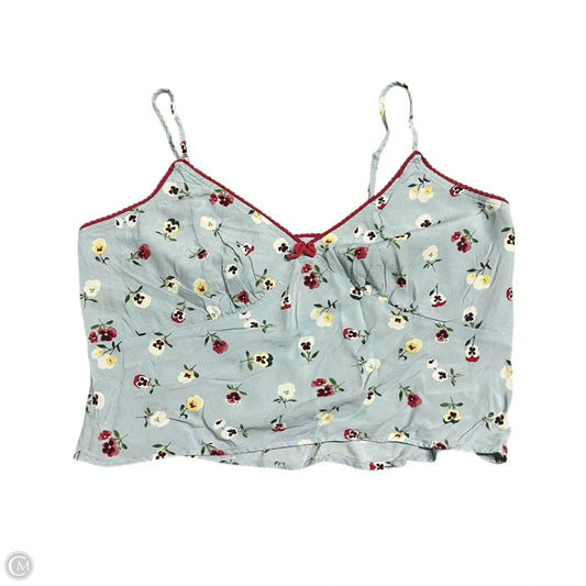 Top Sleeveless By Gap In Blue & Red, Size: L