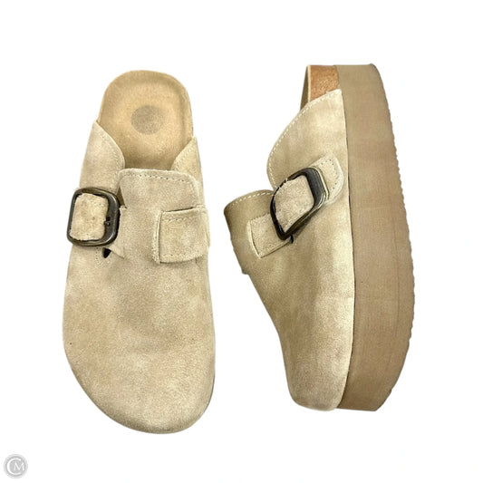 Shoes Heels Platform By Cushionaire In Tan, Size: 9