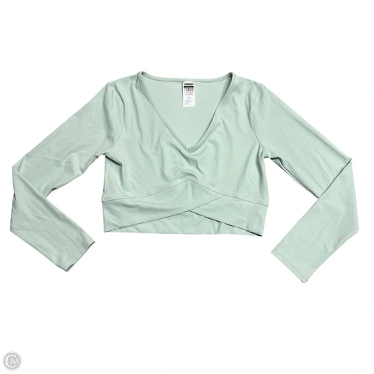 Athletic Top Long Sleeve Crewneck By Gym Shark In Green, Size: M