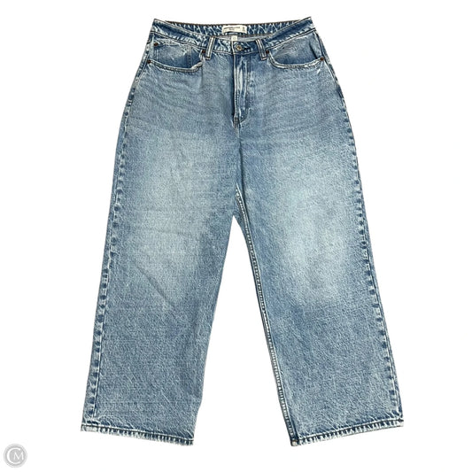 Jeans Wide Leg By Abercrombie And Fitch In Blue Denim, Size: 10