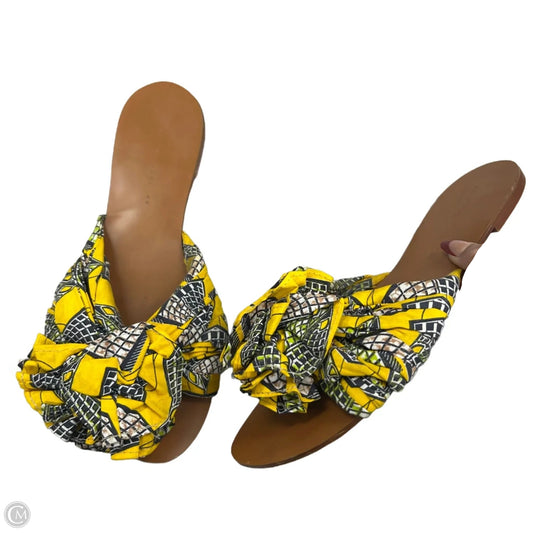 Sandals Flats By Zara In Yellow, Size: 9.5