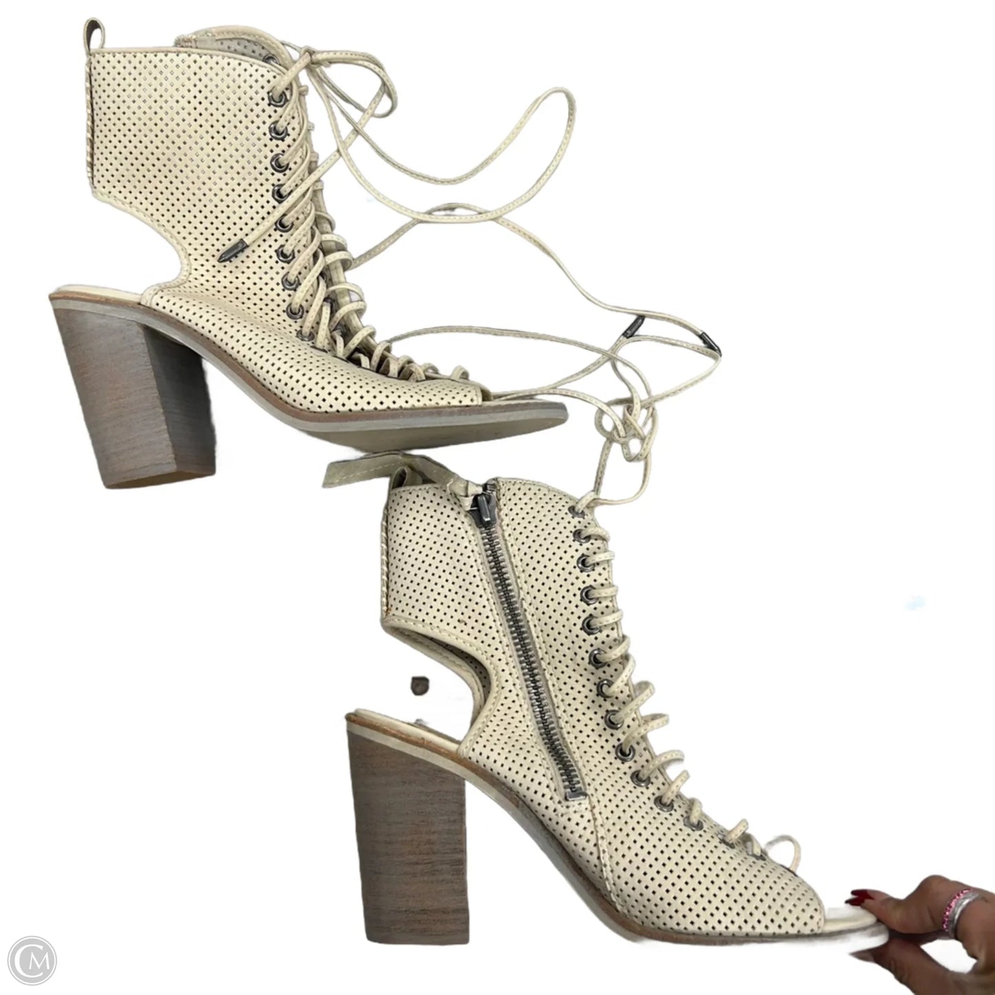 Sandals Heels Block By Dolce Vita In Tan, Size: 9