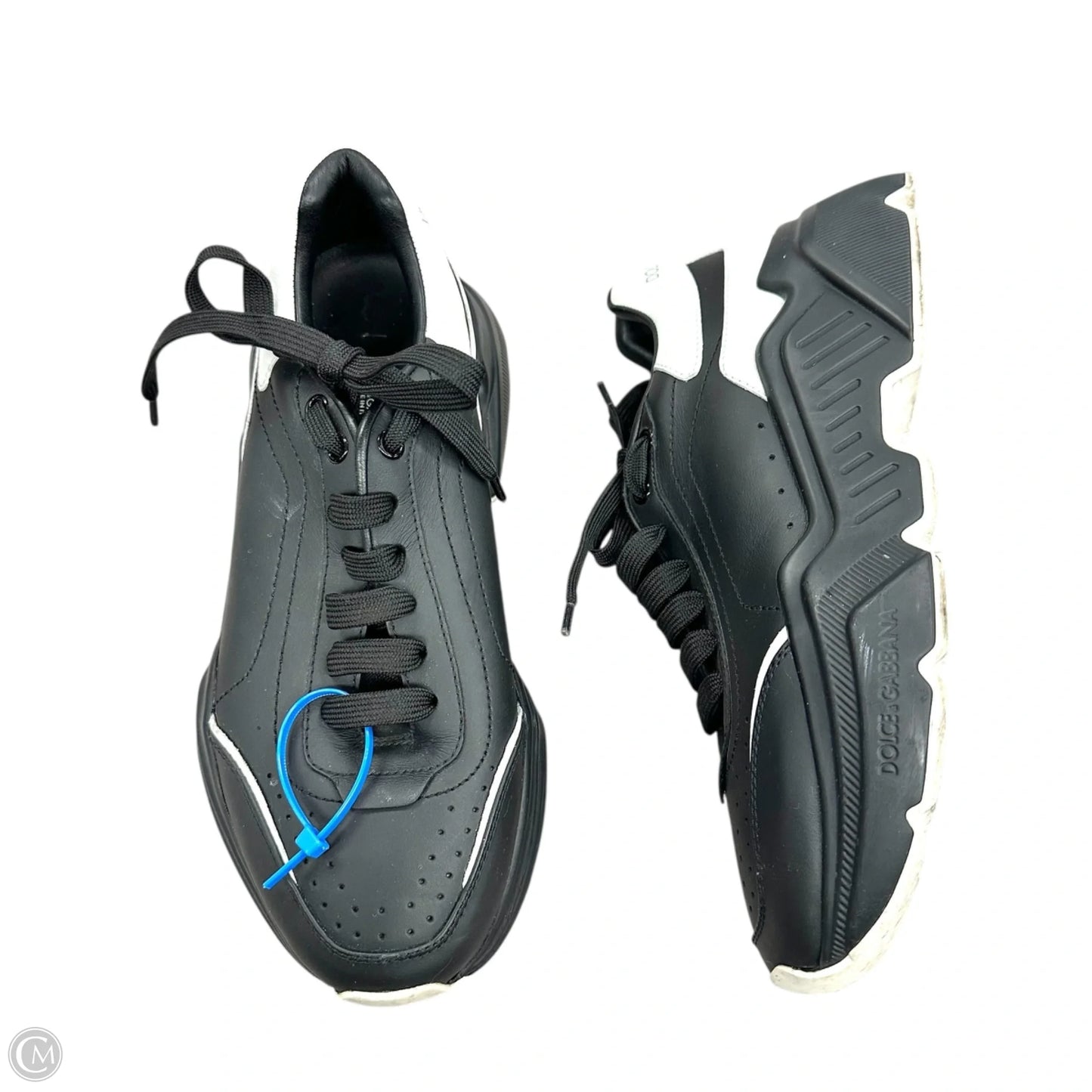 Shoes Luxury Designer By Dolce And Gabbana In Black & White, Size: 7.5