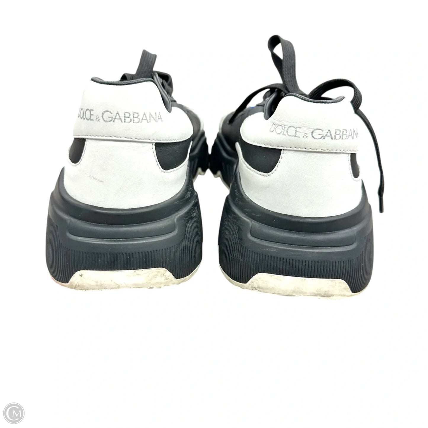 Shoes Luxury Designer By Dolce And Gabbana In Black & White, Size: 7.5