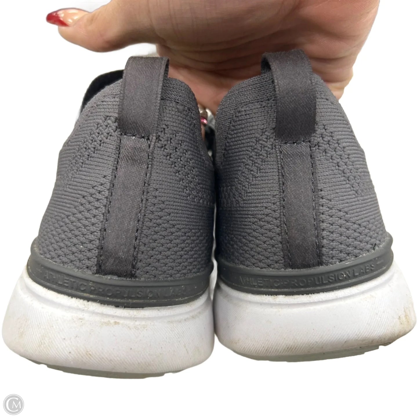 Shoes Designer By Apl In Grey, Size: 7.5