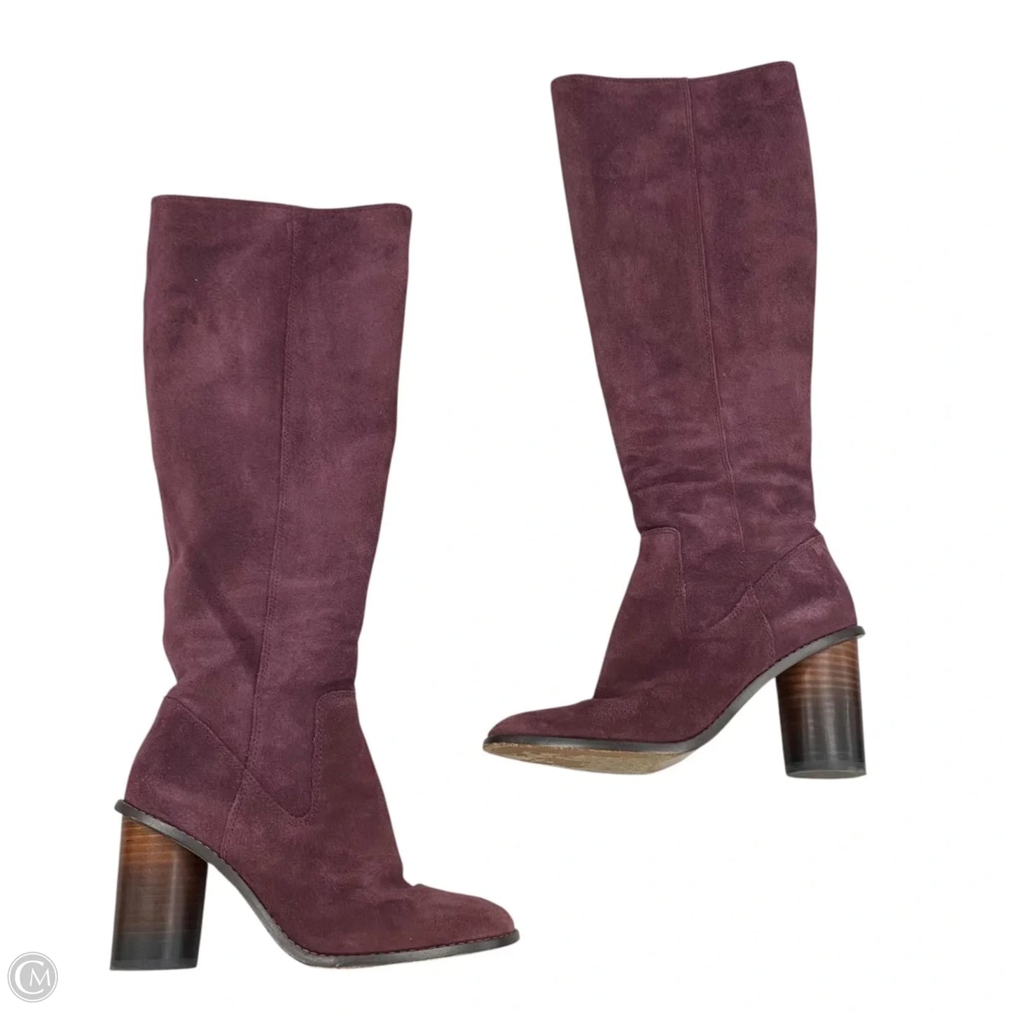 Boots Designer By Coach In Purple, Size: 6