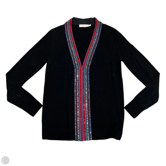 Top Long Sleeve Designer By Tory Burch In Black & Red, Size: Xs