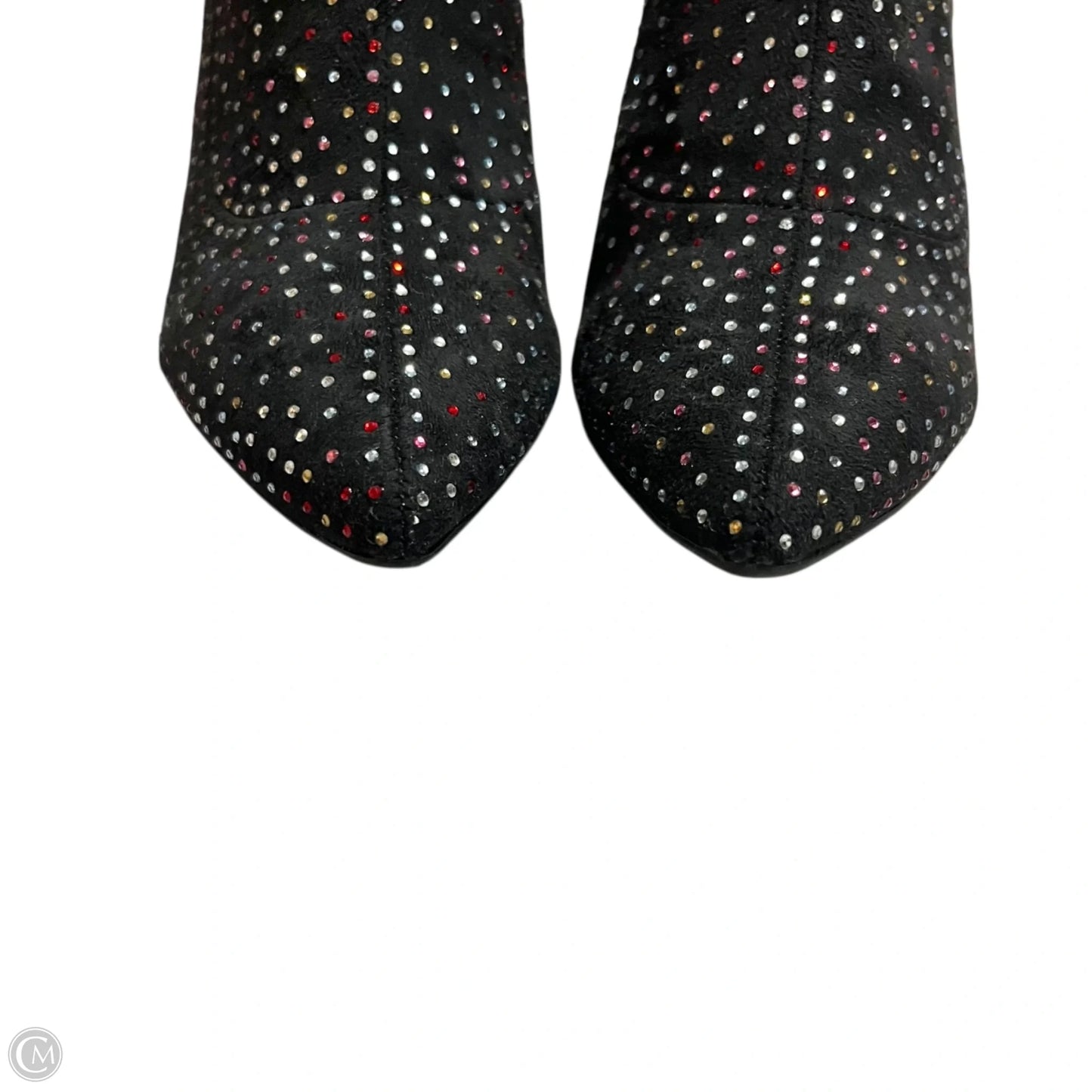 Boots Ankle Heels By Inc In Black & Red, Size: 8.5