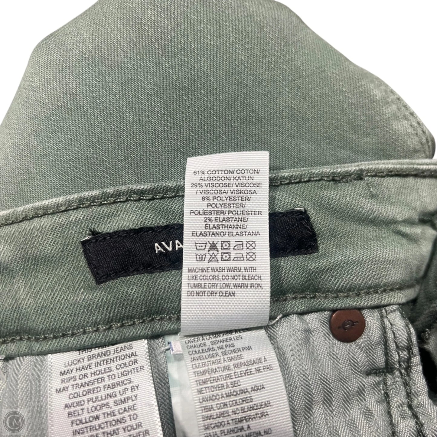 Jeans Skinny By Lucky Brand In Green Denim, Size: 2
